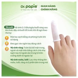 [CHÍNH HÃNG] Gạc Rơ Lưỡi Dr Papie Vệ Sinh Răng Miệng Cho Bé Chính Hãng, hộp 30 gói 3