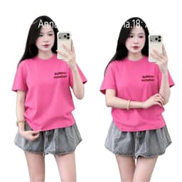 Áo thun , áo 3158 cotton khô, áo thun nữ form rộng nam nữ tay lỡ mẫu trơn unisex -chữ SUNNDAY 1