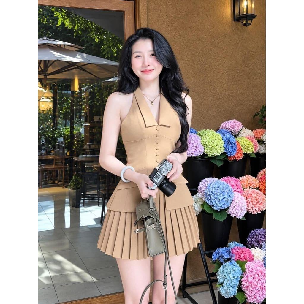 Set đồ nữ xᶖnh OM24 : Set bộ xᶖnh,S.M.L.XL thời trang trẻ trung năng động, Đồ du lịch, - Áo, Women