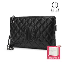 [Tặng hộp 20.10] Clutch nữ ELLY EC57 ví cầm tay da thật cao cấp dự tiệc công sở thời trang sang trọng 1
