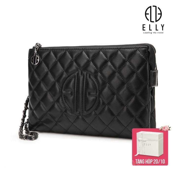 [Tặng hộp 20.10] Clutch nữ ELLY EC57 ví cầm tay da thật cao cấp dự tiệc công sở thời trang sang trọng