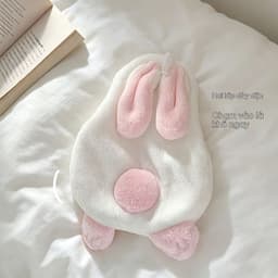 Khăn Lau Tay Hình Thỏ Dễ Thương Có Móc Treo Mềm Mịn 2 Lớp Thấm Hút Nước Trang Trí Nhà Bếp Phòng Tắm 9