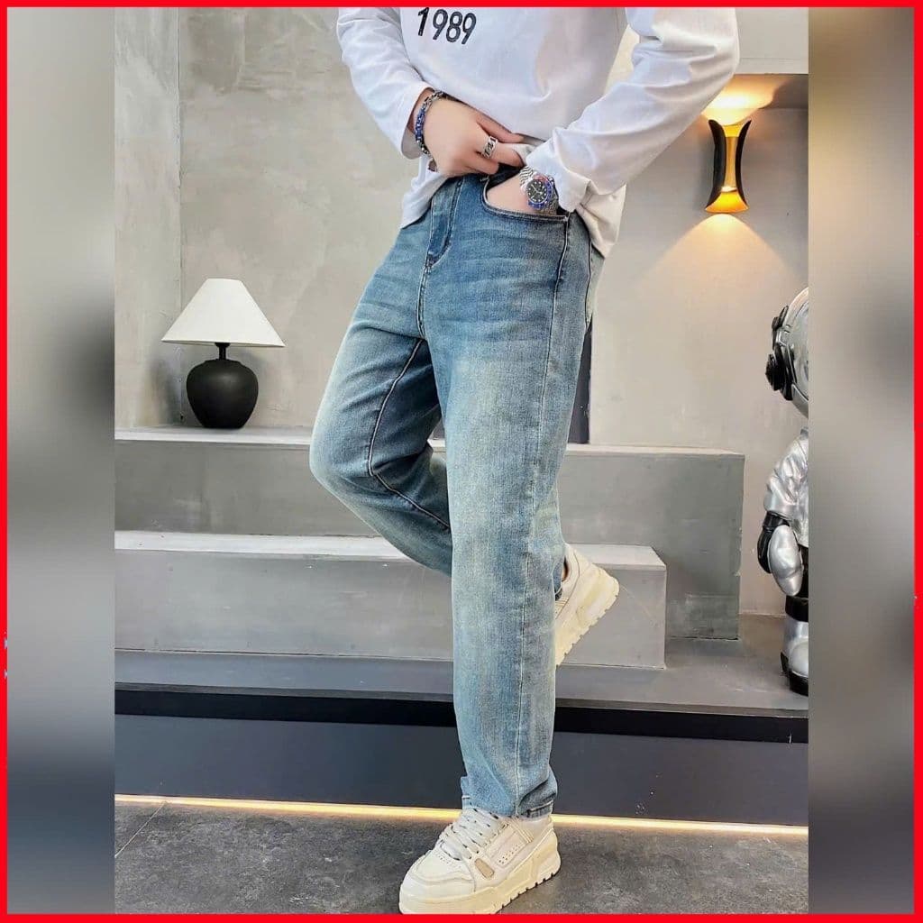 JEAN NAM CAO CẤP,FORM TRẺ TRUNG,NĂNG ĐỘNG,DIỆN CÙNG ÁO THUN HAY ÁO SƠ MI ĐỀU ĐẸP QJ-9898 VIC