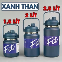 Bình Nước Giữ Nhiệt FIT Dung tích 2500ml/2000ml/1500ml - Miệng Rộng, Ống Hút, Đầu Rót, Tay Cầm Tiện Lợi 8
