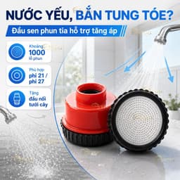 Đầu vòi sen tăng áp lực nước nhựa 1000 lỗ TDG đầu vòi phun tia siêu mịn tiết kiệm nước HH606 6