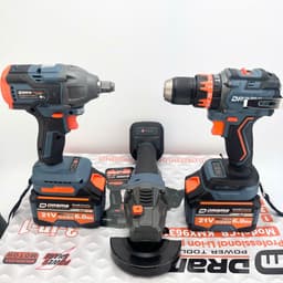 [COMBO 6 MÓN] Máy Khoan + Siết Bulong + Mài Pin DRAMA CB-KMX9630, 2 Pin 15 Cell 6.0Ah, BH 6 Tháng 7