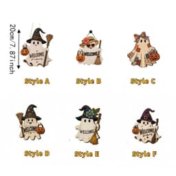 REEMOOR Halloween Chào Mừng Dấu Hiệu Cửa, Tấm Cửa Trang Trí Ngoài Trời kích thước 30cm 2