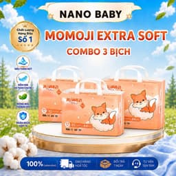Combo 3 Bịch Tã Bỉm Momoji Extra Plus Mềm Mại, Siêu Mỏng, Siêu thấm hút đủ size 1