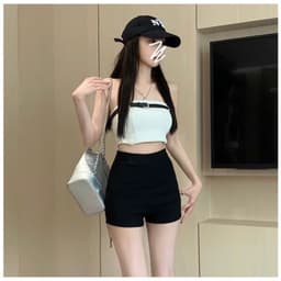 Quần đùi nữ - Quần Legging đùi nữ lưng chun cạp cao, Quần tập thể dục ôm gọn cơ thể, Quần short sooc cotton co giãn BiBi 4
