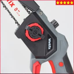 Cưa xích dùng pin WORKFIX WF-CS0801BL, Tốc độ khủng 46000v/p, Không chổi than, Tra nhớt tự động, Hỏa tốc 7
