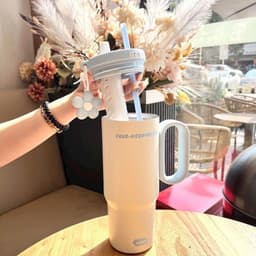 Bình Giữ Nhiệt 750ML - Cốc Xinh Xắn Tiện Lợi Đậm Chất Cá Tính Với Charm Hoa Dễ Thương & Tay Cầm Tiện Lợi VOICON-[BIN99] 4