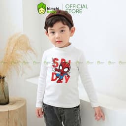 [10-29KG] Áo giữ nhiệt bé trai cao cấp KIMCHIBABY cổ cao 3p DÀY MỊN SIÊU ẤM dài tay cho bé mặc thu đông ACL601 1