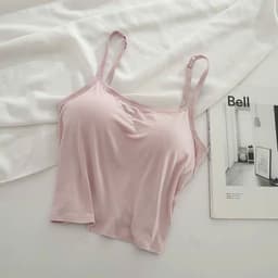 < Kèm Đệm Mút  > Áo 2 Dây Đệm Mút Ngực Co Giãn, Dây Điều Chỉnh quảng châu nơ xinh đẹp -LADYER 2