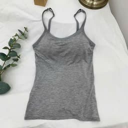 < Kèm Đệm Mút  > Áo 2 Dây Đệm Mút Ngực Co Giãn, Dây Điều Chỉnh quảng châu nơ xinh đẹp -LADYER 4