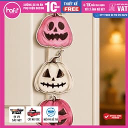 [Hỏa tốc HCM] chất liệu Formex 5mm, nhựa cứng Trang trí Halloween Treo Cửa, Dễ Thương Nhẹ Bí Ngô Ma Trang Trí Hafu House 5