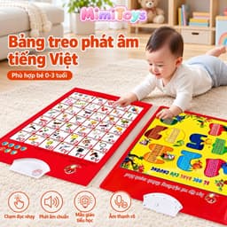 Bảng Chữ Cái Tiếng Việt Điện Tử Cho Bé MimiToys - Có Giọng Nói, Học Số Và Chữ 4