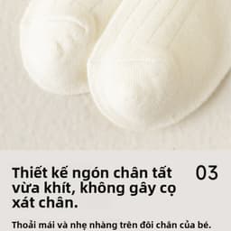 Tất Trên Đầu Gối Bé Gái Thu Đông 2025 Phong Cách Mới Chống Trơn Trượt Ống Cao Hàn Quốc Dễ Thương Cọc Ngọt Ngào (2 Đôi) 7