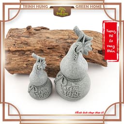 Tượng hồ lô may mắn đá sa thạch - Tượng deco, trang trí tiểu cảnh, bán cạn, terrarium 6