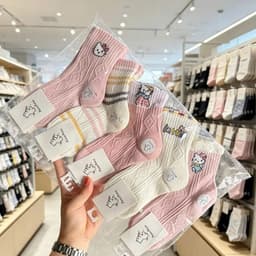 Set 10 Đôi Tất  Cổ Cao Trẻ Em Cotton Cho Bé Từ 1-12 Tuổi Hoạ Tiết Đáng Yêu Phù Hợp Bé Trai Và Bé Gái 3
