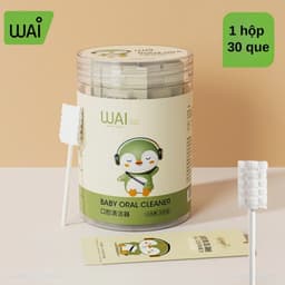 Que Tưa Lưỡi, Rơ Lưỡi Wai Cho Bé Từ 0-2 Tuổi Bông Kháng Khuẩn, Hộp 30 que - Timikid 5