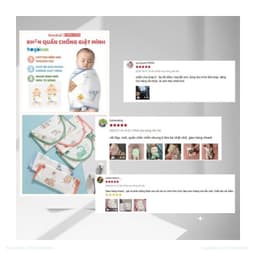 Khăn Quấn Bé Sơ Sinh Chống Giật Mình, Vải Cotton Thân Thiện Mềm Mại, Nhiều Hoạ Tiết, KT 35x80cm 3