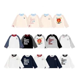 Áo Thun Tay Dài Raglan Phối Sọc Ngang Long Sleeve Boxy Form Rộng Cổ Tròn Unisex Áo Thu Đông BST Mới Phong Cách Hàn 1