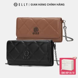 [Tặng hộp 20.10] Clutch nữ ELLY EC67 ví cầm tay da thật cao cấp đeo chéo đeo vai dự tiệc sang trọng 1