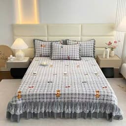 Sét Ga Gối Nỉ Phủ Bèo 3 Món 5d Xinh Xuất Sắc, Ga Trải Giường Họa Tiết Sinh Động Chất Nỉ Mềm Mại Shopgagoigiare.vn 6