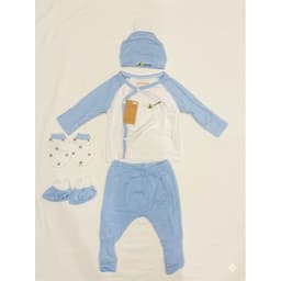 Set 5 Món Đồ Dài Áo Cài Chéo Sơ Sinh cao cấp LittleBee - Cho Bé Trai, Bé Gái (Từ 0-3M) 4