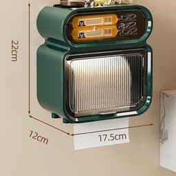 VINBEO Hộp Đựng Giấy Vệ Sinh 2 Tầng , Hộp Đựng Giấy Hộp Giấy Vệ Sinh Có Kệ Để Điện Thoại ANHI002 8