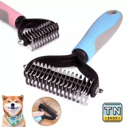 Bàn chải tẩy lông thú cưng 2 mặt, làm sạch lông nhanh chóng, gỡ rối nhẹ nhàng, mang lại thoải mái cho boss mỗi ngày. 2