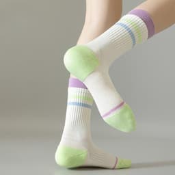 Tất/Vớ cotton Thể Thao Thoáng Khí Khử Mùi Cho Nữ, Phối Màu Trẻ Trung, Năng Động 2