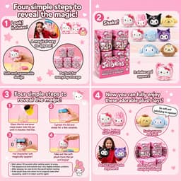 Hộp Ma Thuật Bình Lắc Magic Jellykins Hộp mù Tiết lộ bất ngờ Nhân vật Sanrio Mario Series Nhồi bông cho trẻ em Quà tặng 2