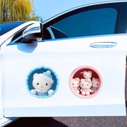 HỎA TỐC Decal Dán Xe Hơi Hình Hello Kitty 3D Dễ Thương Chống Thấm Nước 2