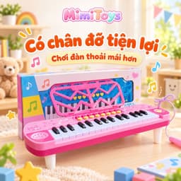 Đàn Piano Mini 32 Phím Đa Chức Năng Cho Bé MimiToys - Kèm Micro, Có Nhạc Và Hỗ Trợ Học Âm Nhạc Sớm 5