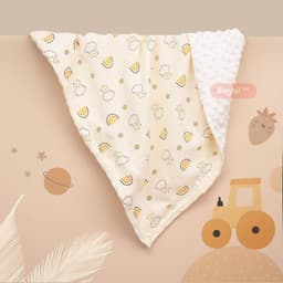 Chăn xô muslin hạt đậu cho bé - Chăn/ Mền đắp cho bé vải muslin cao cấp kết hợp vải nhung bi mềm 8