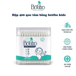 Tăm bông trẻ em Botibo kids kháng khuẩn ( hộp 200 que lõi giấy) cho bé sơ sinh ngoáy tai, mũi BOTIBO KIDS 1