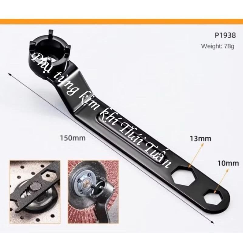 Cờ lê bốn mónġ vuốt máy mài góc BLACKON, Cờ lê bốn mónġ vuốt đa năng 6 trong 1, Phụ kiện máy tháo gỡ điều chỉnh dày