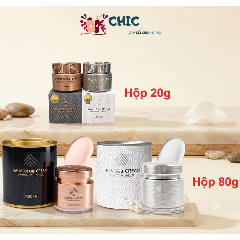 Kem Dưỡng Trắng Da Chiết Xuất Cá Hồi Salmon Oil Cream Cre8Skin 20g - 80g