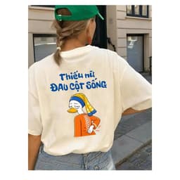COD (Giao hàng trong 24 giờ)Sailwen.Áo Thun Thiếu Nữ Đau Cột Sống Hài Hước, Meme Văn Phòng Cotton Form rộng Nam Nữ 2