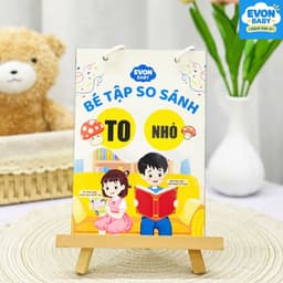 Thẻ Flash EVON BABY dạy bé tập nói - Giúp Bé Tập Nói Sớm - Bé tập so sánh - TO NHỎ 1