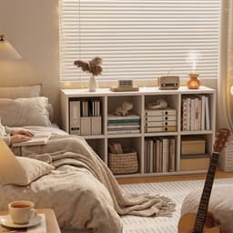 Kệ sách tổ ong 8 ô chất liệu gỗ MDF cao cấp decor phòng đẹp thương hiệu LUX10 8