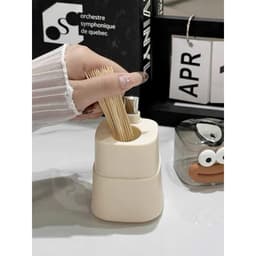 Hộp Đựng Tăm VOICON-[DA72] Tự Động Hình Cute Nhấn Tự Bật Chất Liệu PP An Toàn Dễ Vệ Sinh Trang Trí Bàn Ăn Tiện Lợi 3