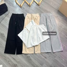 < Rẻ Vô Địch > Quần Suông Nỉ Nữ Màu Trơn Basic Dáng Rộng,Quần Nỉ da cá Cao Cấp Hottrend 4