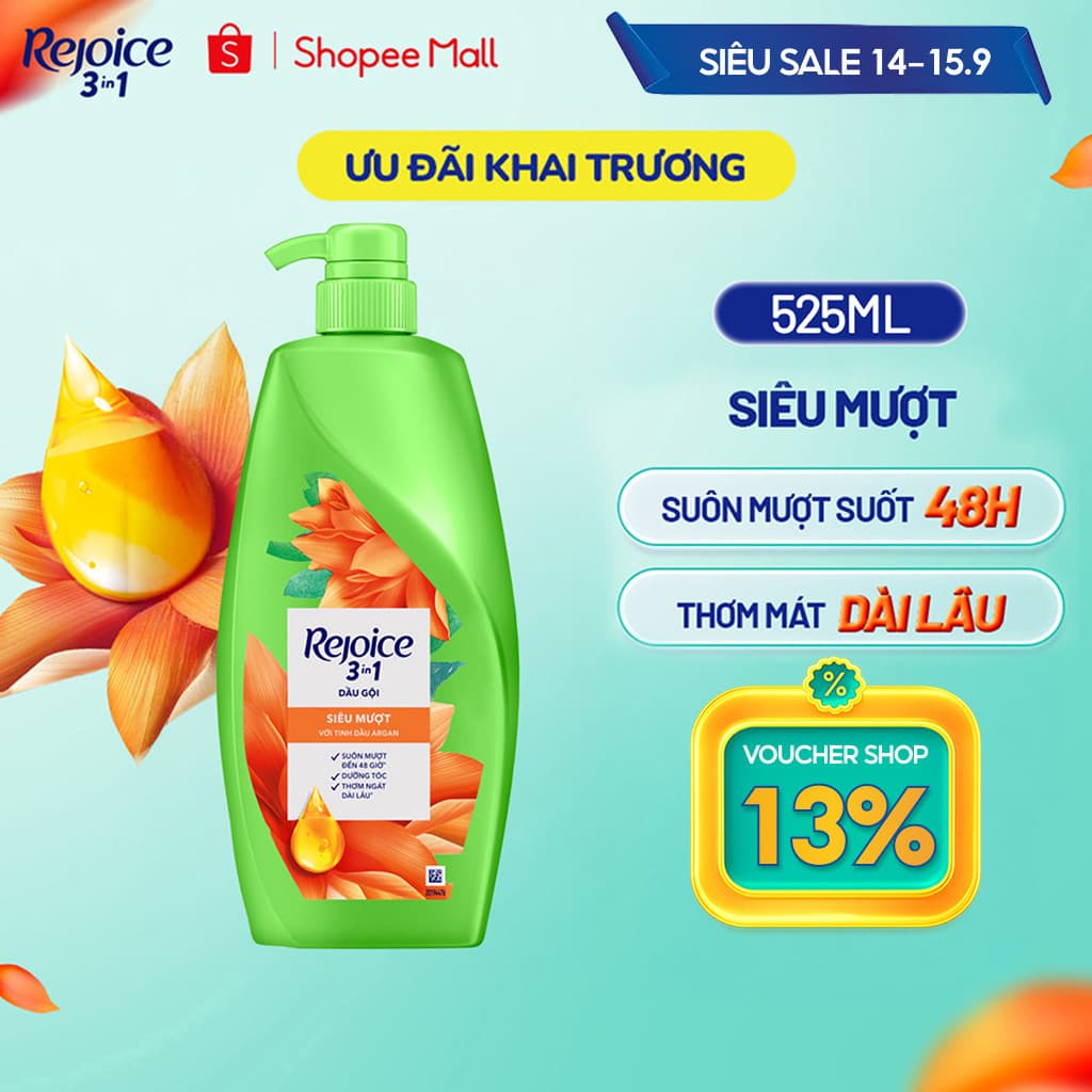 [KOL] Dầu Gội Rejoice Siêu Mượt 525ML
