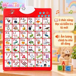 Bảng Chữ Cái Tiếng Việt Điện Tử Cho Bé MimiToys - Có Giọng Nói, Học Số Và Chữ 7
