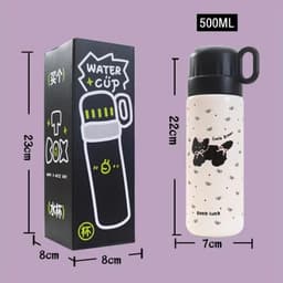 Bình Giữ Nhiệt 500ml Thời Trang Inox 316 Bình Có Ống Hút Di Động Hoạt Hình Dễ Thương ( Tặng Phụ Kiện ) 6