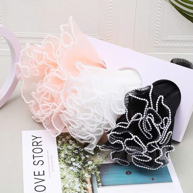 💎BÁN SỈ - 5 CUỘN Lưới Voan Sóng Ngọc Gợn Sóng Kiểu Hàn Quốc – Sang Chảnh Cho Mọi Bó Hoa 💐