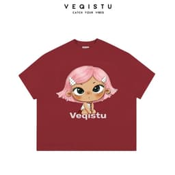 [Ver.2.2] Áo Thun Boxy Local Brand VEQISTU "Chibi Girl", Áo Thun Unisex Form Rộng 250GSM Cotton 6