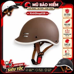 [ĐẠT CHUẨN AN TOÀN] Mũ Bảo Hiểm Cá Heo Nửa Đầu Nam Nữ Hot Trend Nhiều Màu Kèm Tai Gấu 2